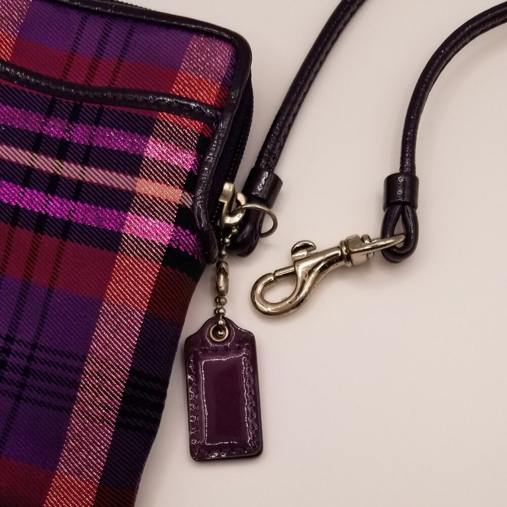 Coach - "Poppy" Purple Tartan Wristlet (Retired) - EUC - Picture 11 of 16